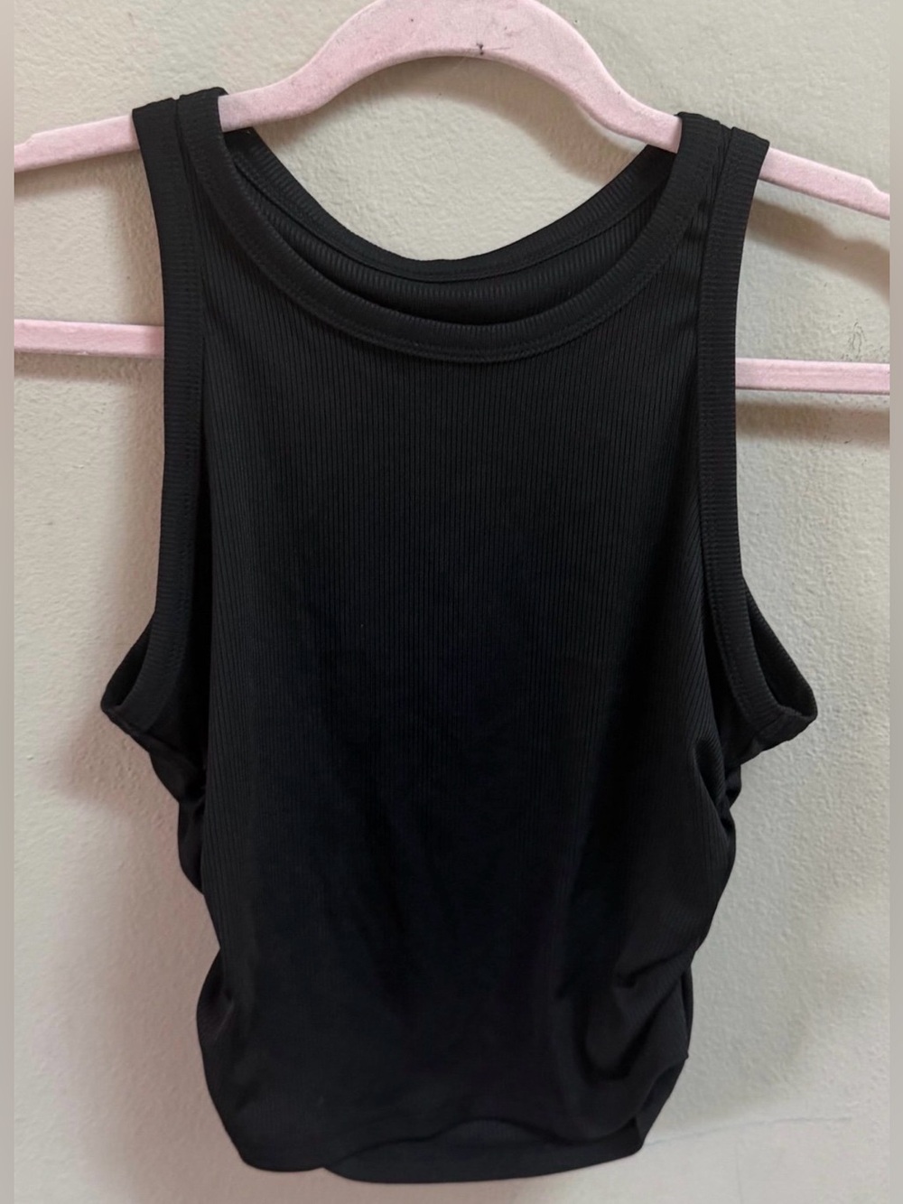 Black Ribbed Sleeveless Tank Top - Women's